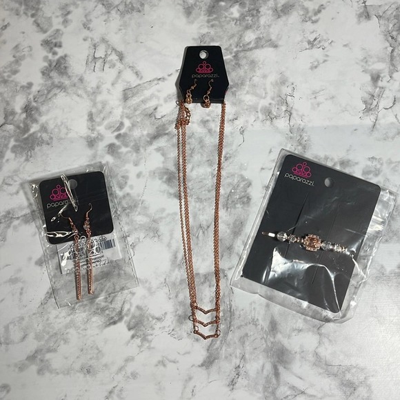 Paparazzi Jewelry and Hair Accessory 3 Piece Bundle NWT - Picture 1 of 10